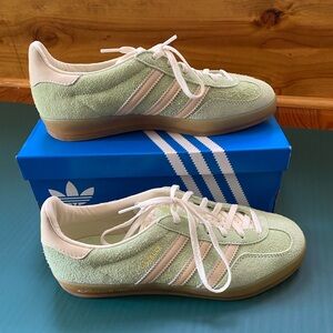 Brand New Never Worn Adidas Gazelle Indoor “Spark Green”